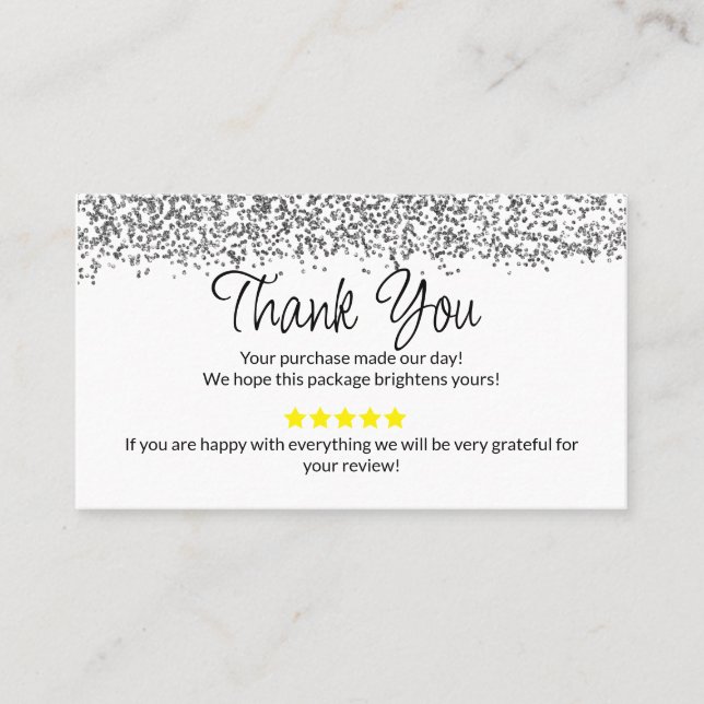 business thank you homemade business card (Front)