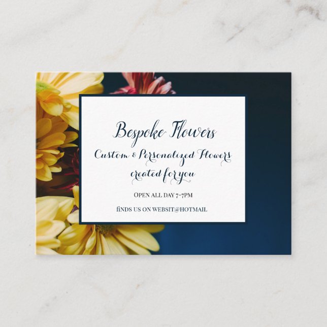 business thank you homemade flowers floral business card (Front)