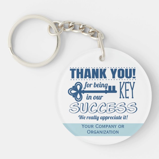 Business Thank You Key In Success Ring (Front)