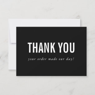 BUSINESS THANK YOU logo modern order insert black