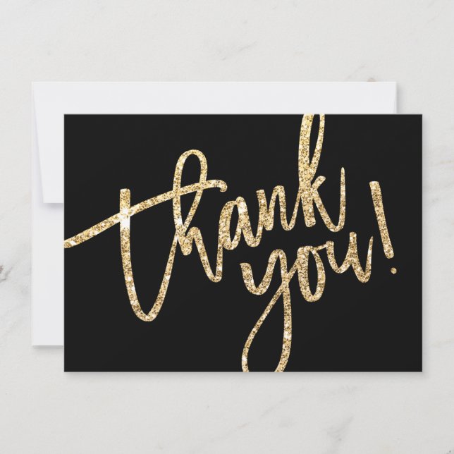 BUSINESS THANK YOU modern insert black gold logo (Front)