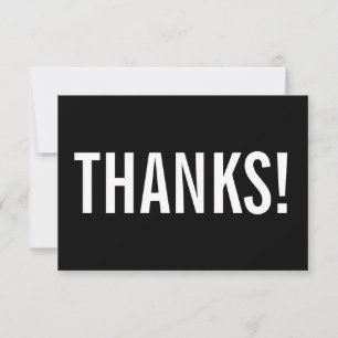 BUSINESS THANK YOU modern minimal order insert Card