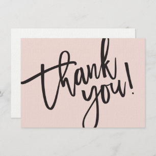 BUSINESS THANK YOU modern script insert blush pink