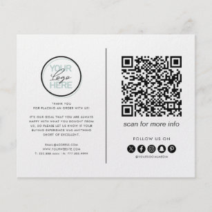 Business Thank You Note QR Code Flyer