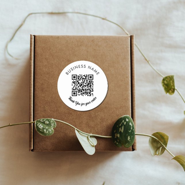 Business Thank You Packaging Product QR Code Label (Creator Uploaded)