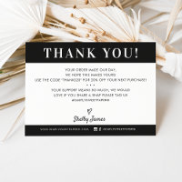 BUSINESS THANK YOU professional modern black white
