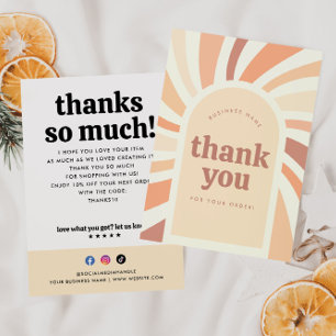 Business Thank You Purchase Order Retro Sun Arch Invitation