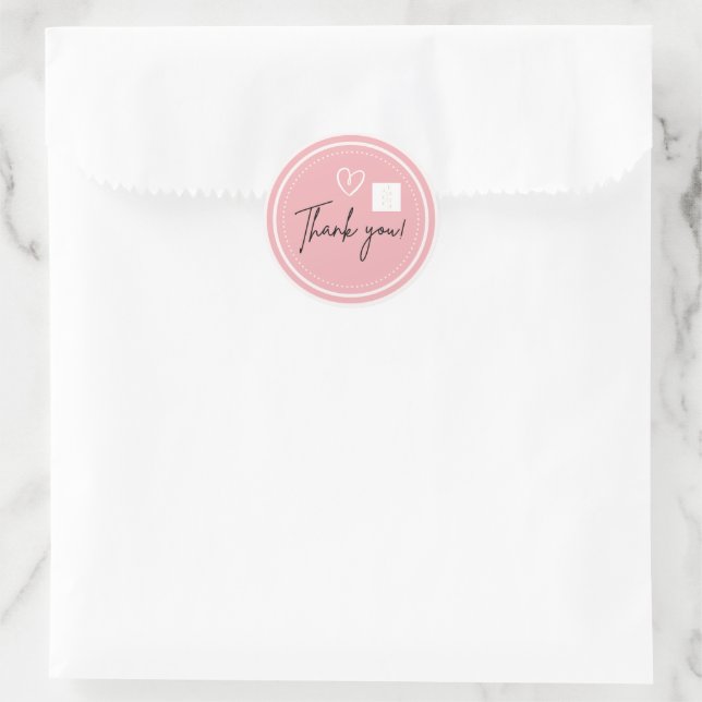 Business Thank you Stickers add Logo (Bag)