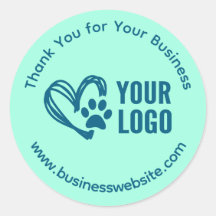 Business Thank You Stickers with Logo 