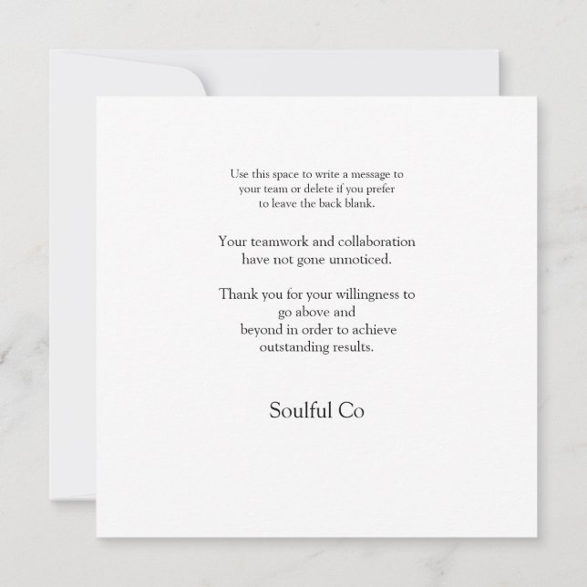 Business Thank You Team Photo Corporate  (Back)