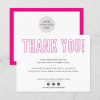 BUSINESS THANK YOU urban masculine fuschia pink