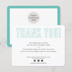 BUSINESS THANK YOU urban masculine mint green