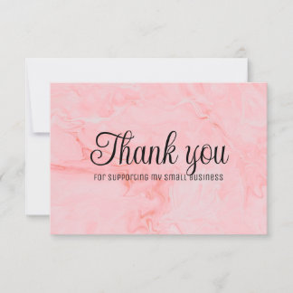 Business thank you with colourful background. card