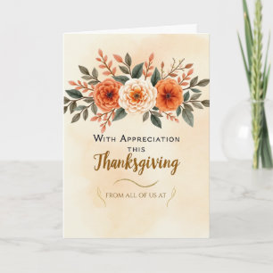 Business Thanksgiving Appreciation Elegant Autumn Card