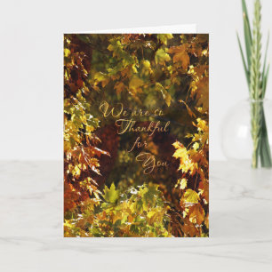 Business Thanksgiving Card / Autumn Leaves