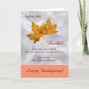 Business Thanksgiving Day Greeting Card