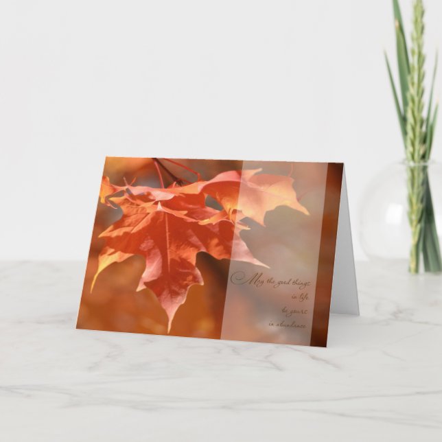 Business Thanksgiving Good Things in Life Holiday Card (Front)