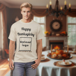 Business Thanksgiving Greeting on Sand Colour T-Shirt