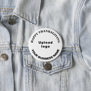 Business Thanksgiving Greeting on White Round 7.5 Cm Round Badge