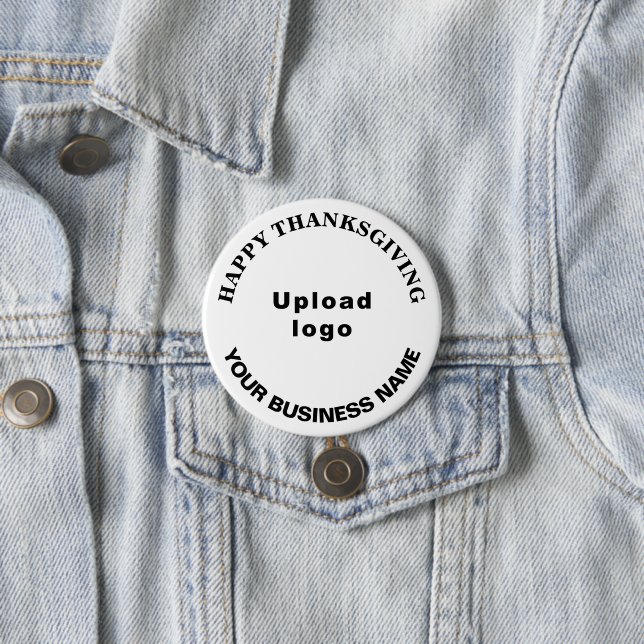 Business Thanksgiving Greeting on White Round 7.5 Cm Round Badge (In Situ)