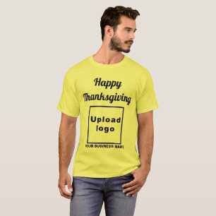 Business Thanksgiving Greeting on Yellow T-Shirt
