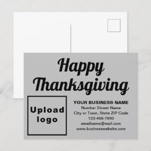 Business Thanksgiving Grey Holiday Postcard