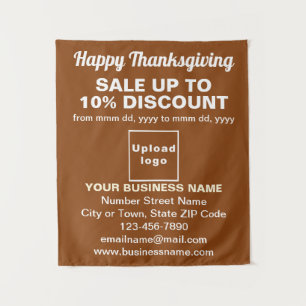 Business Thanksgiving Sale on Brown Tapestry