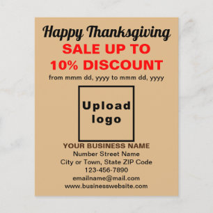 Business Thanksgiving Sale on Light Brown Flyer