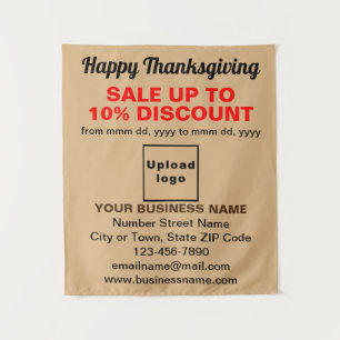 Business Thanksgiving Sale on Light Brown Tapestry