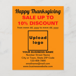 Business Thanksgiving Sale on Orange Colour Flyer