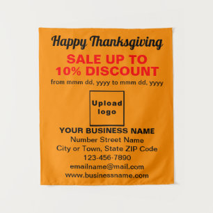 Business Thanksgiving Sale on Orange Colour Tapestry