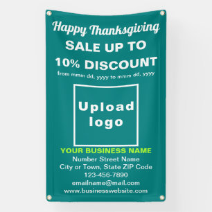 Business Thanksgiving Sale on Teal Green Banner