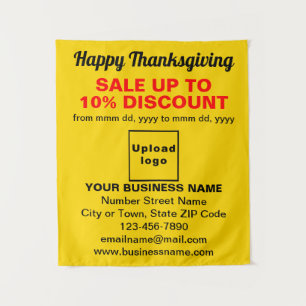Business Thanksgiving Sale on Yellow Tapestry