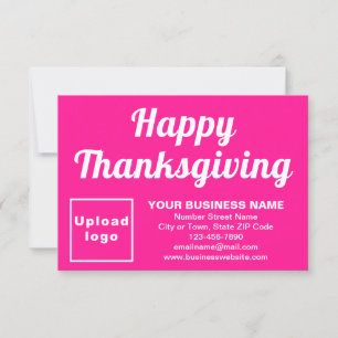 Business Thanksgiving Small Pink Flat Card