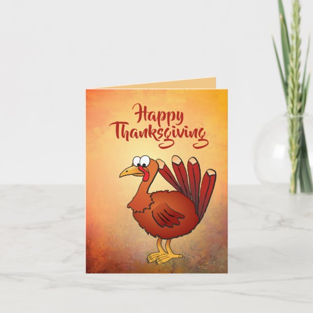 Business Thanksgiving Turkey 20 Thank You Card (Front)