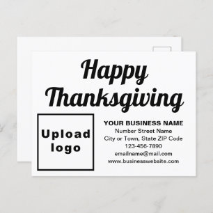 Business Thanksgiving White Holiday Postcard
