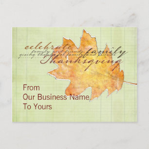 Business Thanksgivng Postcards