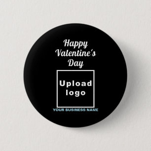 Business Valentine Greeting On Navy Blue  6 Cm Round Badge