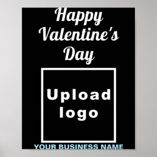 Business Valentine Greeting On Navy Blue  Poster
