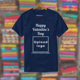 Business Valentine Greeting on Navy Blue T-Shirt