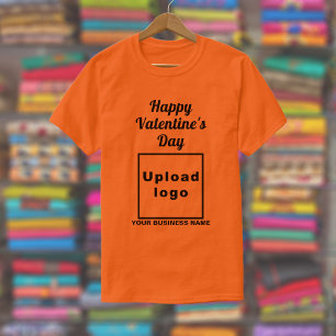 Business Valentine Greeting on Orange Colour T-Shirt