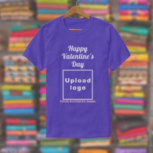Business Valentine Greeting on Purple T-Shirt