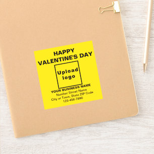 Business Valentine Greeting on Yellow Square Vinyl