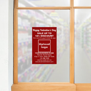 Business Valentine Sale on Red Photo Paper Print