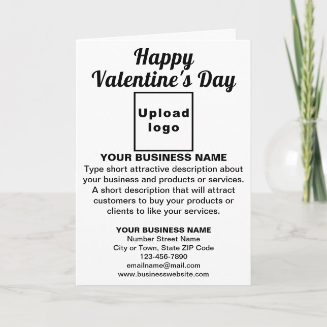 Business Valentine White Folded Greeting Card (Front)