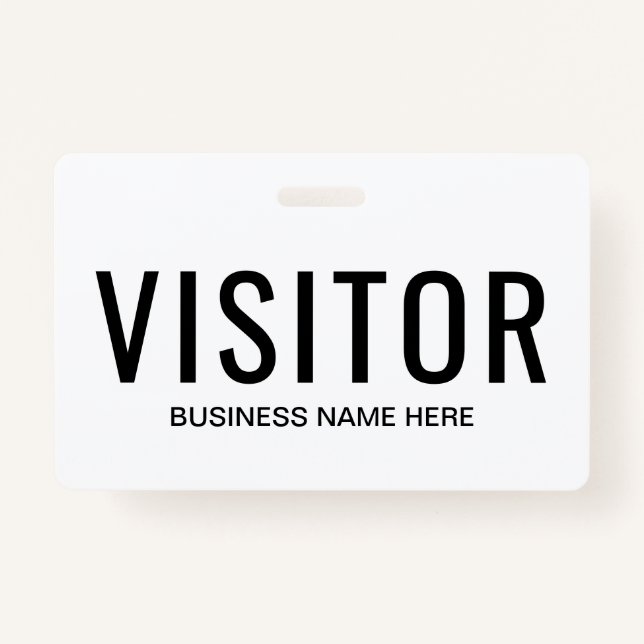 Business Visitor Badge ID Badge (Front)