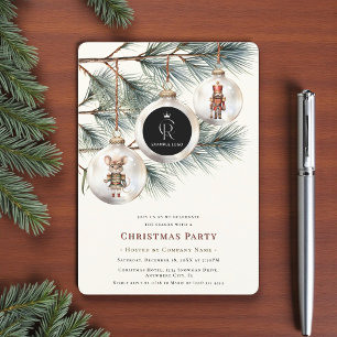 Business Watercolor Nutcracker Christmas Ornaments Holiday Card