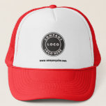 Business Website Custom Company Logo Trucker Hat<br><div class="desc">Add your company logo and brand identity to this trucker hat as well as your website address or slogan by clicking the "Personalize" button above. These brand-able trucker hats can advertise your business as employees wear them and double as a corporate swag. Available in other colors and sizes. No minimum...</div>