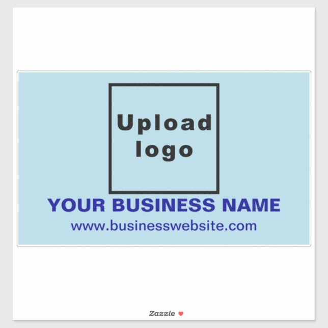 Business Website, Light Blue Large Rectangle Vinyl (Sheet)