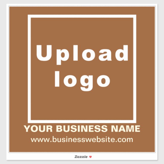 Business Website on Brown Large Square Vinyl (Sheet)